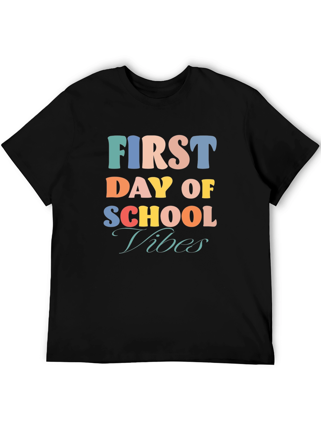 First Day Of School Vibes Black T-Shirt