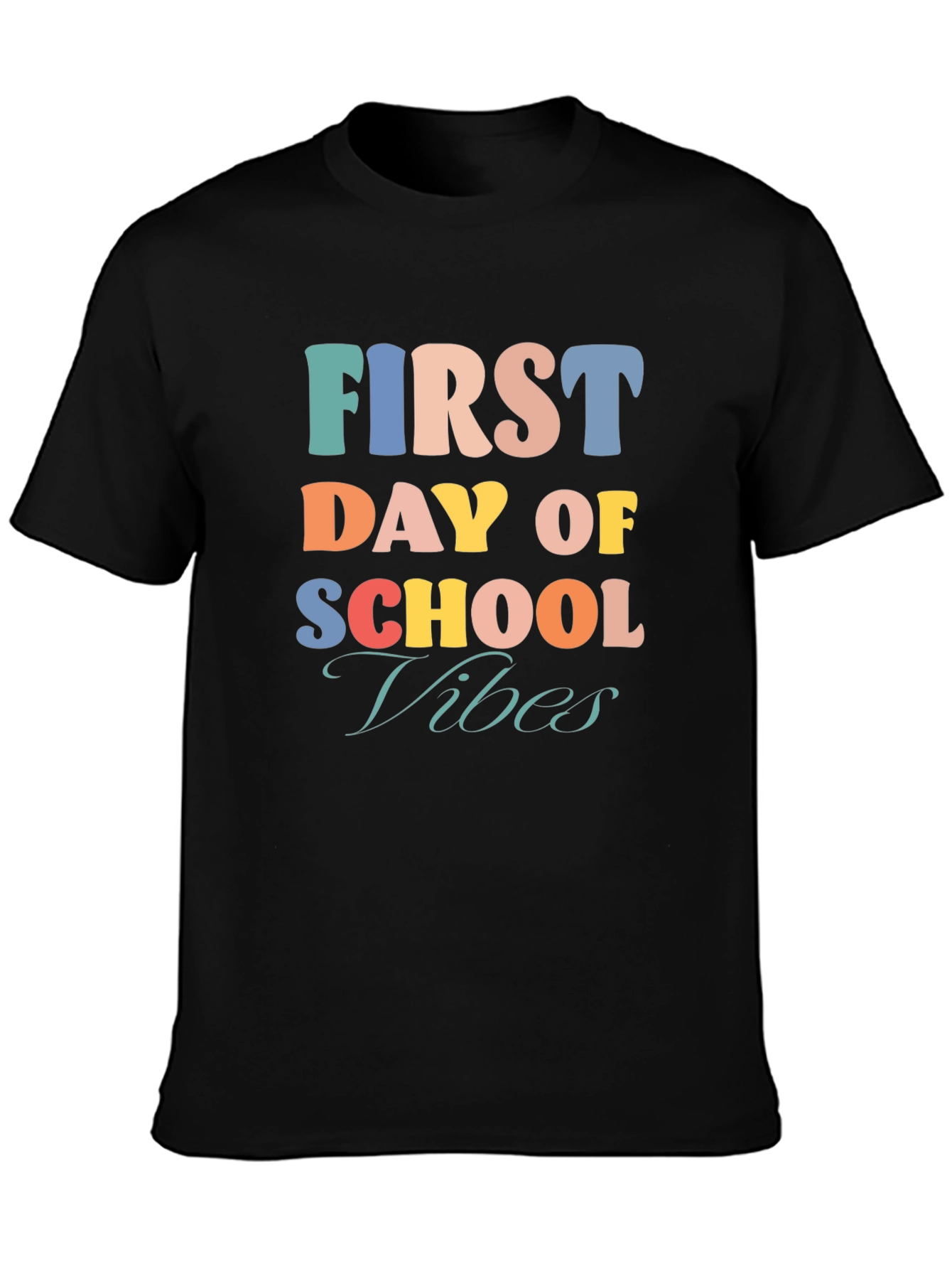 First Day Of School Vibes Black T-Shirt