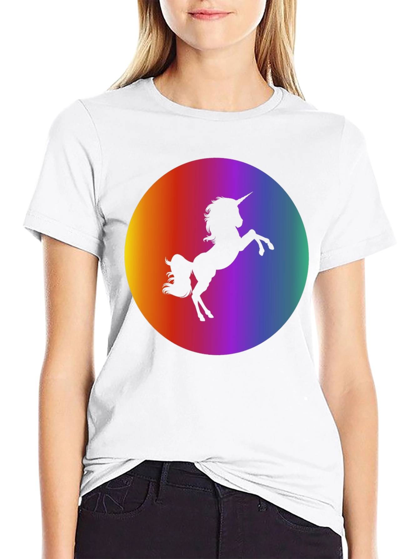 Unicorn Silhouette Rainbow T-Shirt