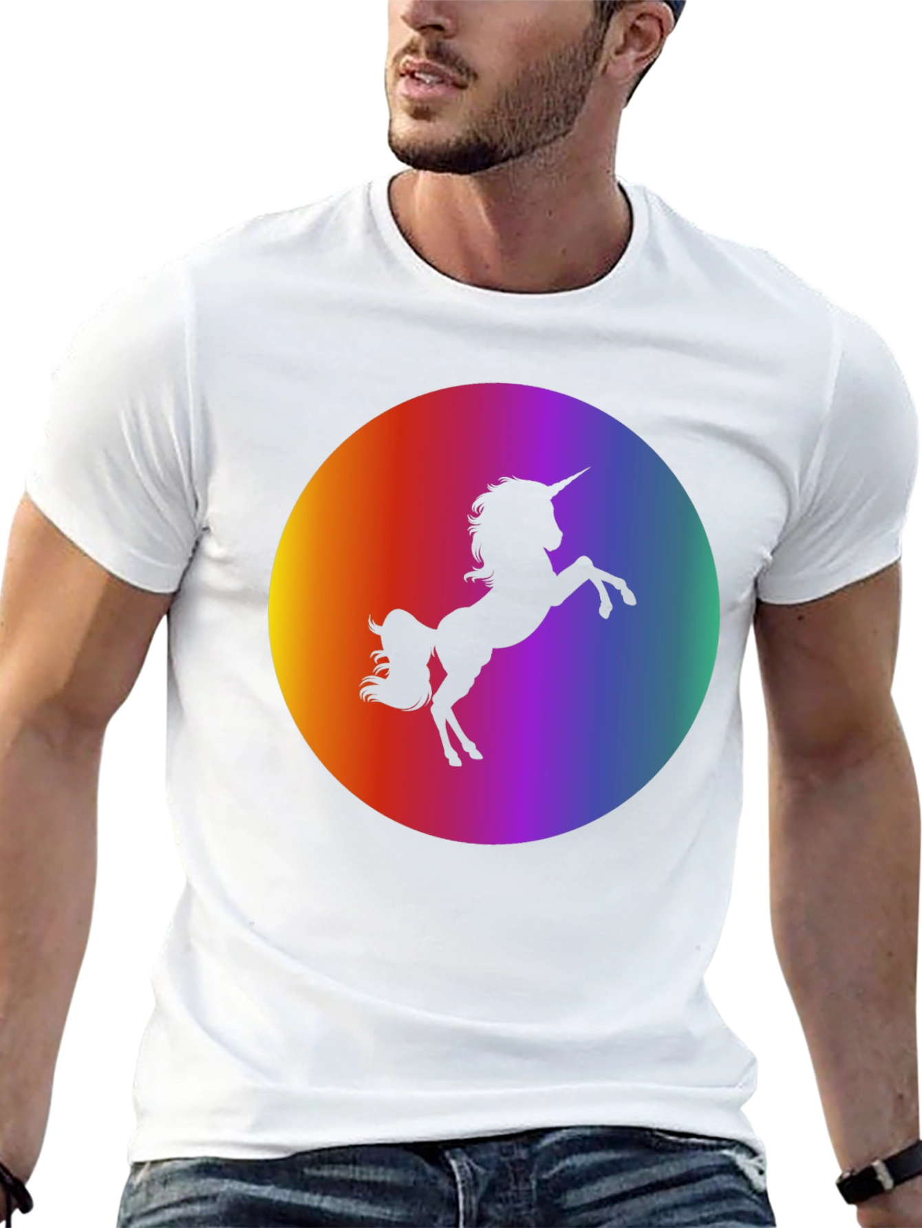 Unicorn Silhouette Rainbow T-Shirt