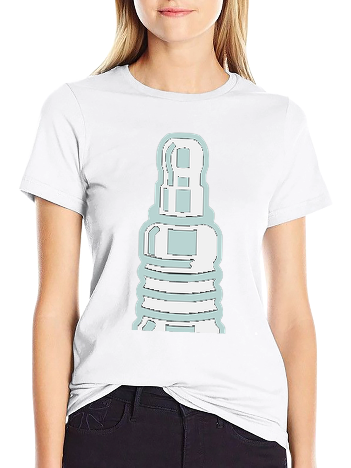 Unique Graphic Tee - Spark Plug Design