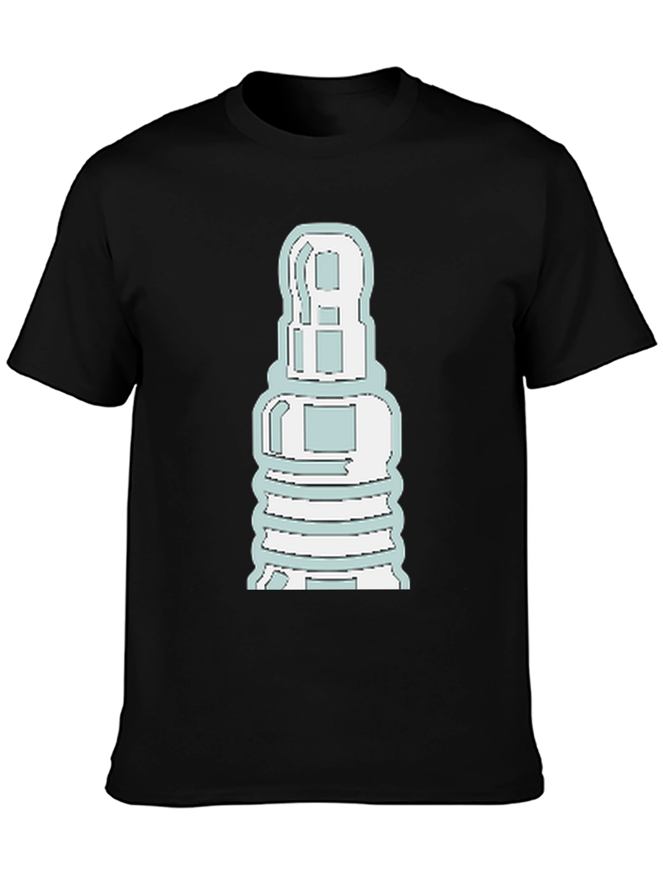 Unique Graphic Tee - Spark Plug Design