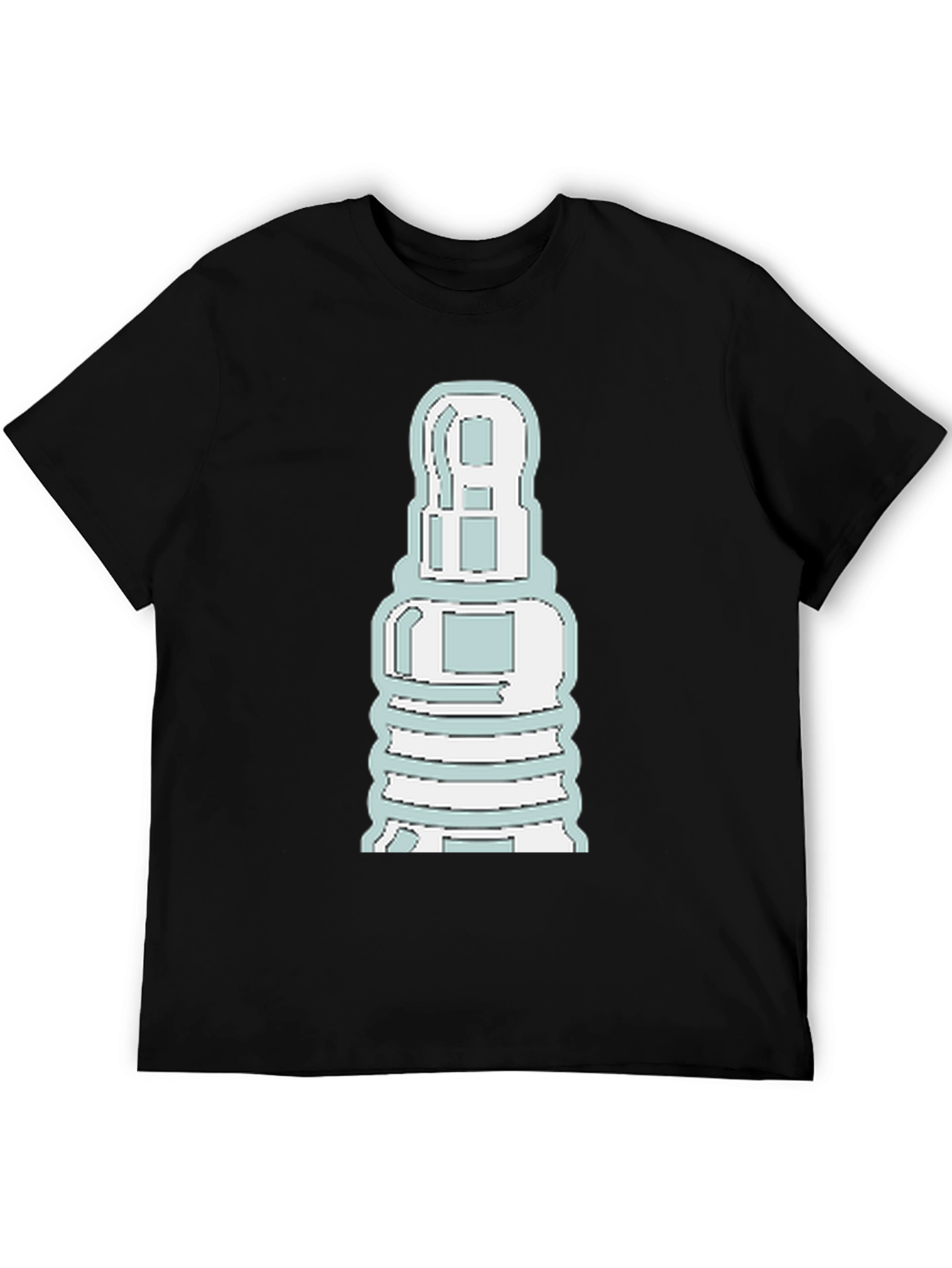 Unique Graphic Tee - Spark Plug Design