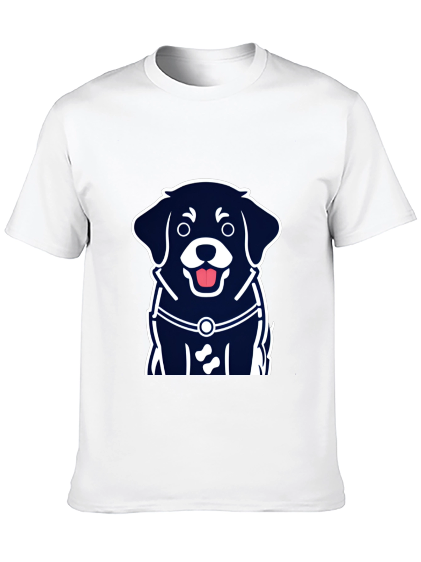 Dog Graphic Tee - Black Short Sleeve T-Shirt