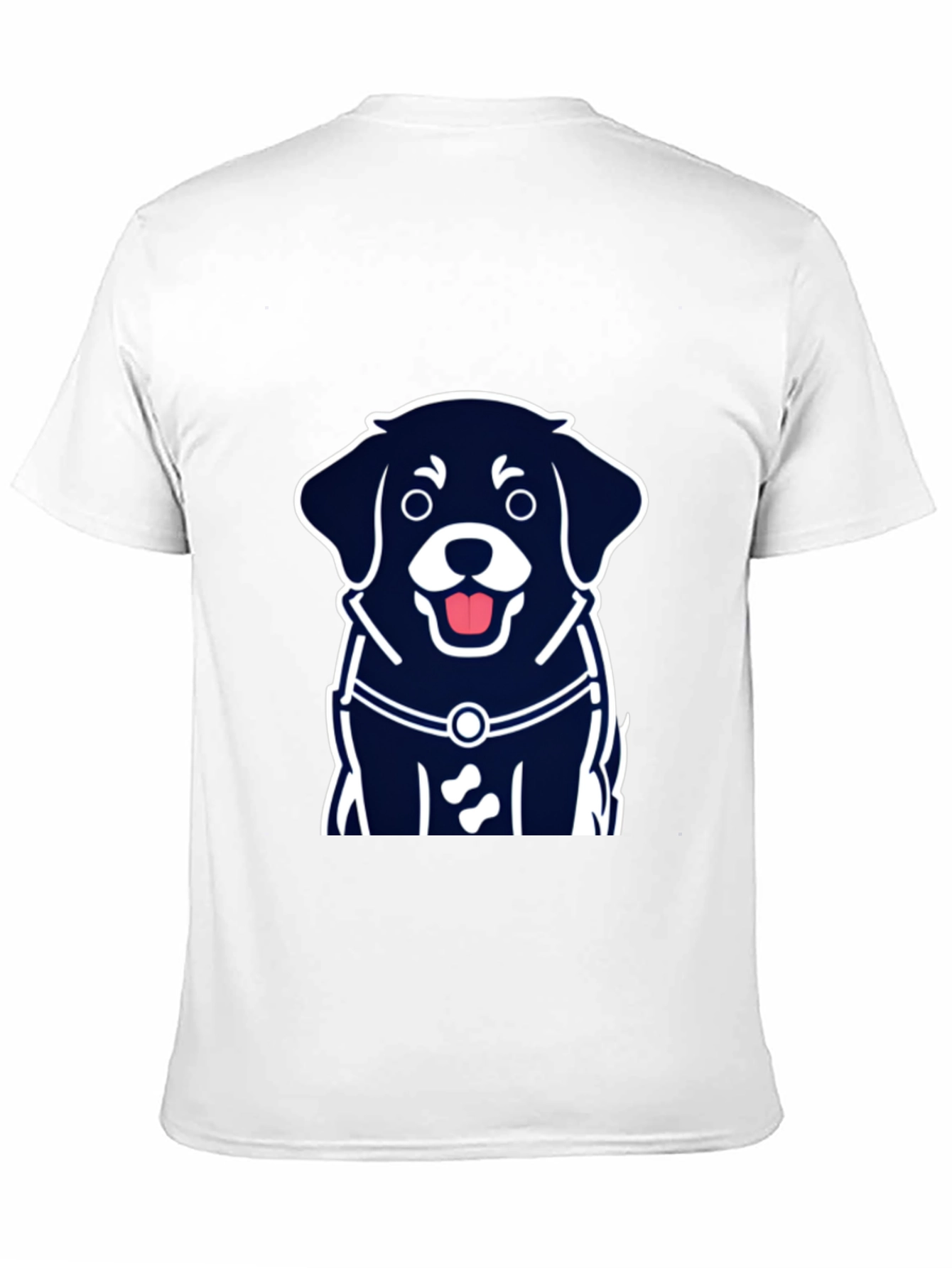 Dog Graphic Tee - Black Short Sleeve T-Shirt