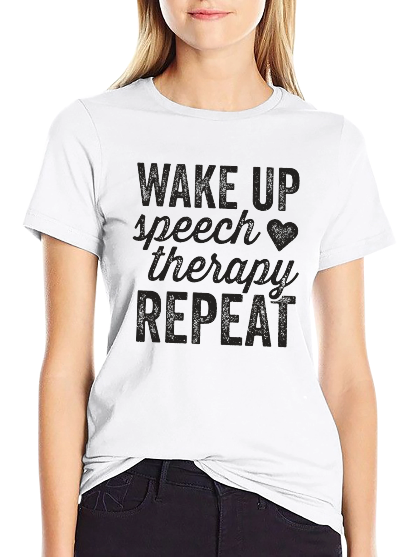Speech Therapy T-Shirt - Wake Up Therapy Repeat