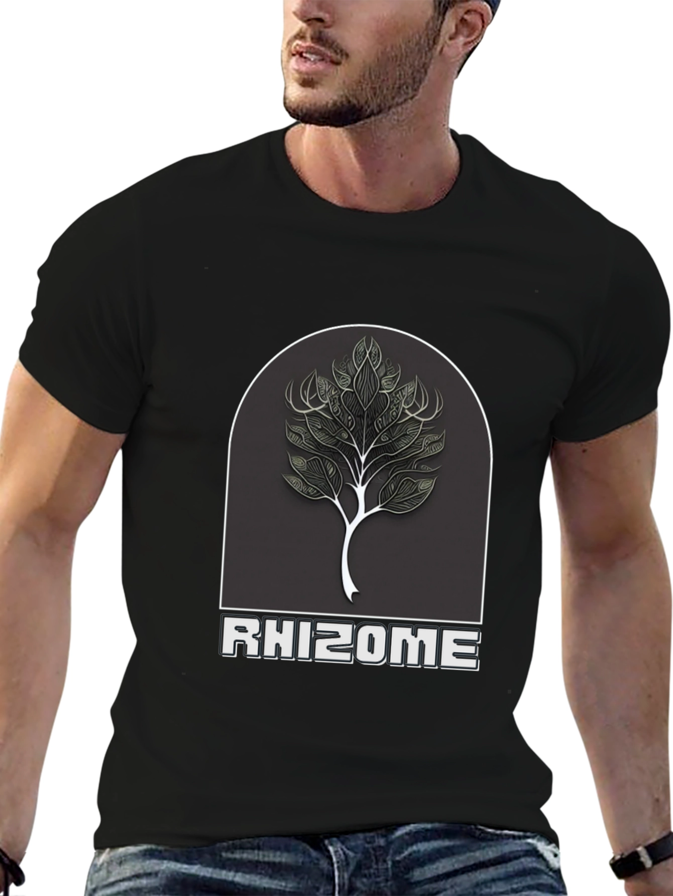 Rhizome Tree Graphic T-Shirt - Black