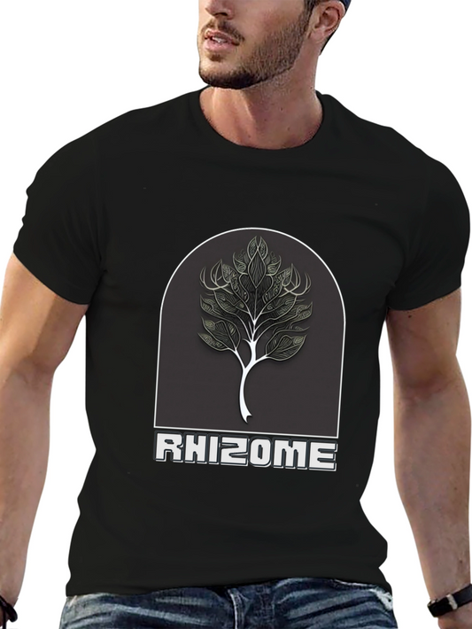 Rhizome Tree Graphic T-Shirt - Black