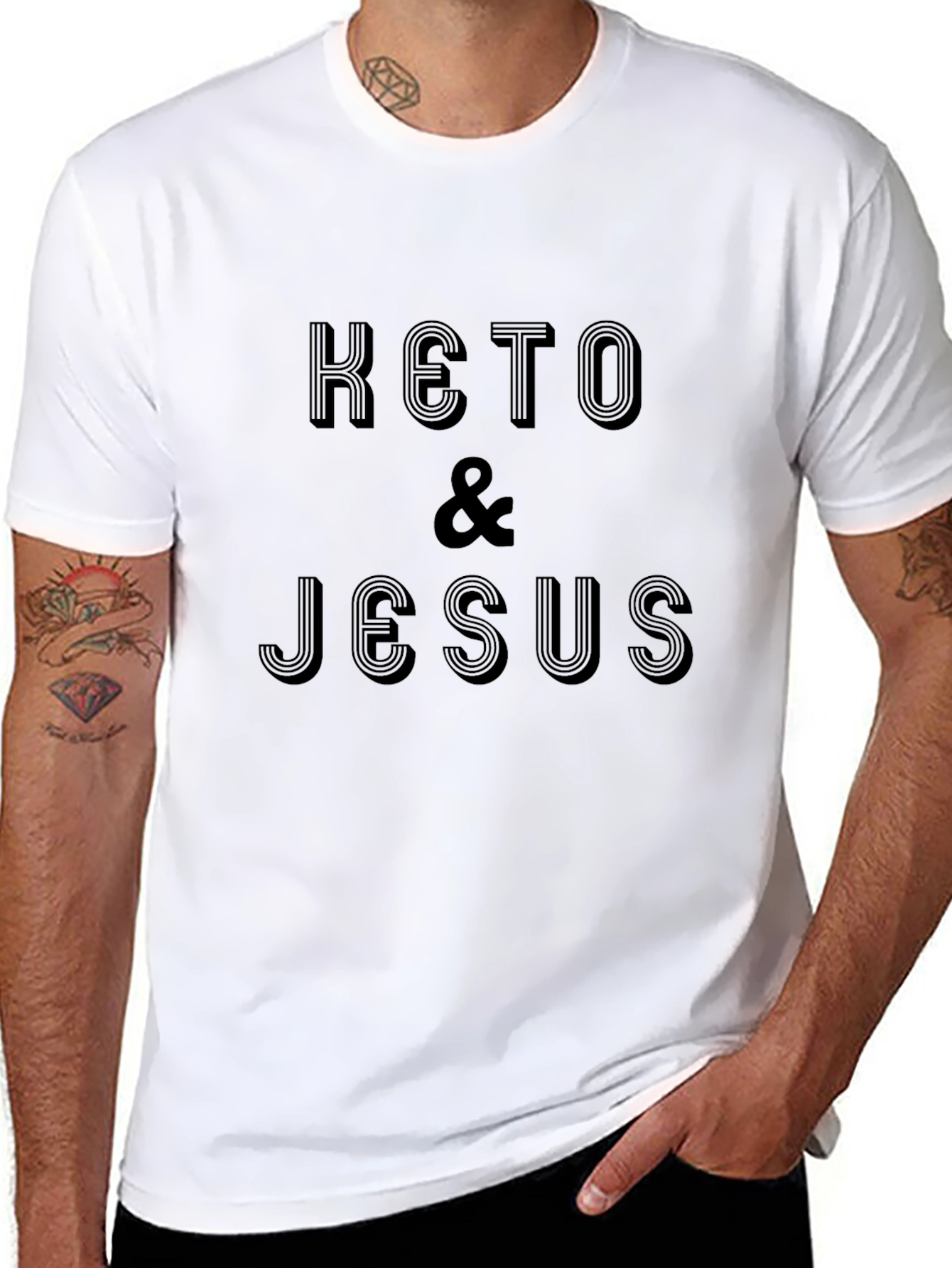 Keto & Jesus Black T-Shirt