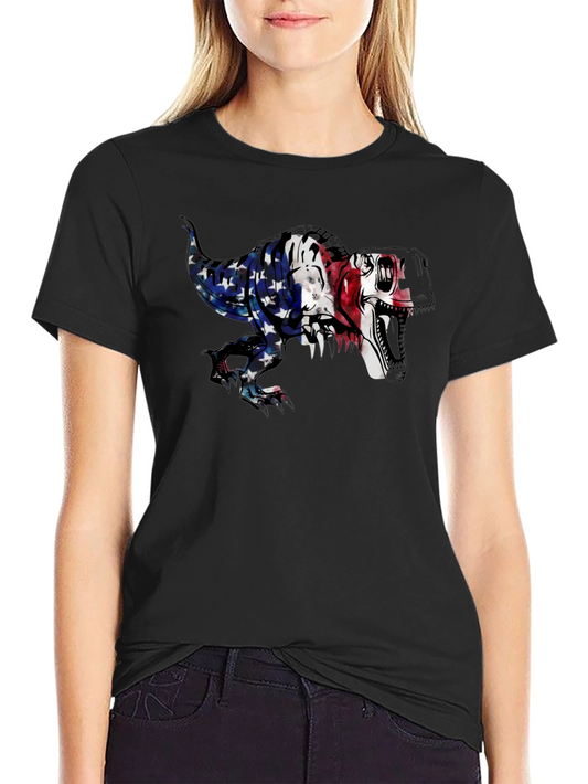 USA Dinosaur T-Shirt - Patriotic Graphic Tee