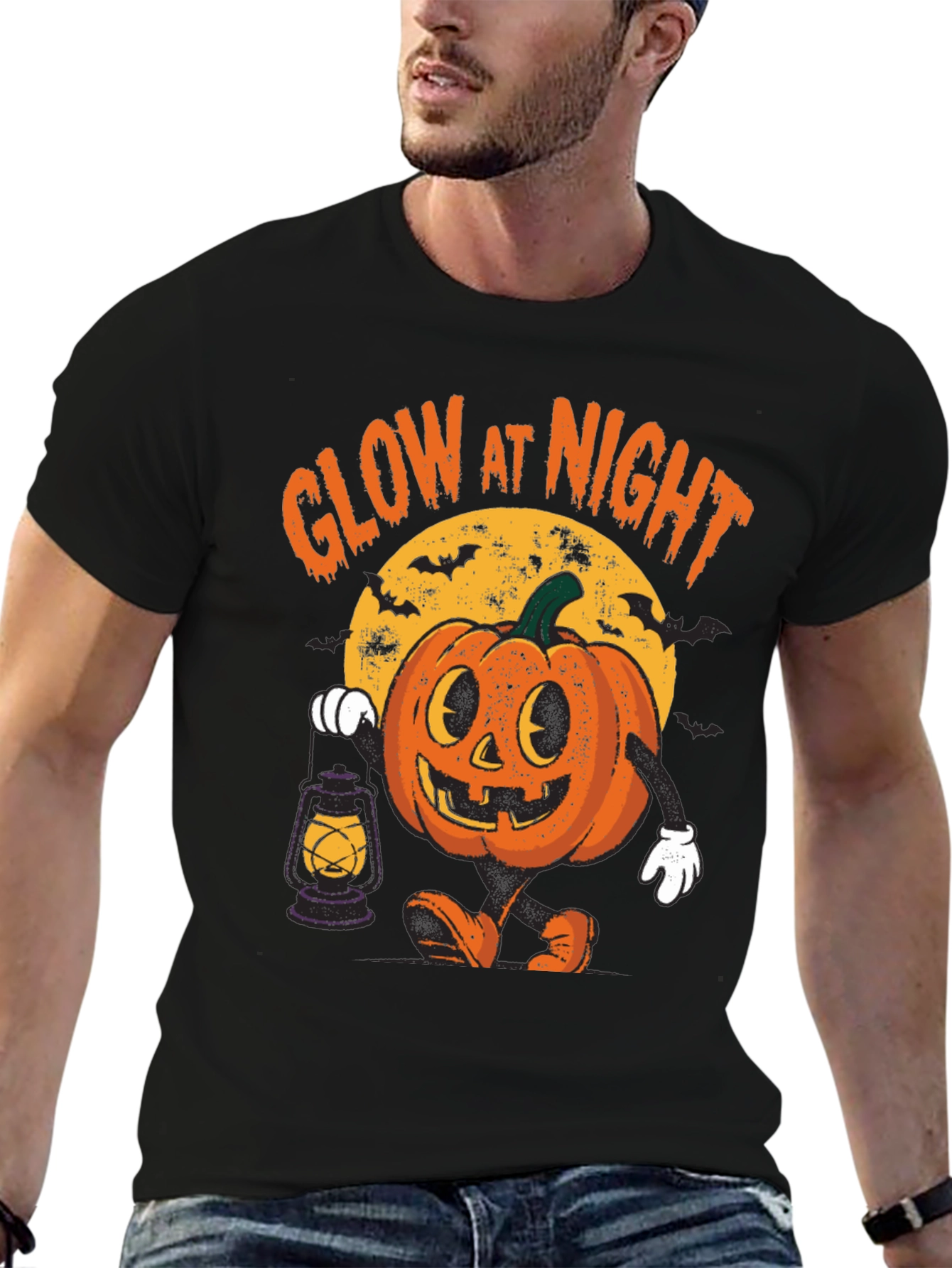 Glow In The Dark Halloween Pumpkin Tee