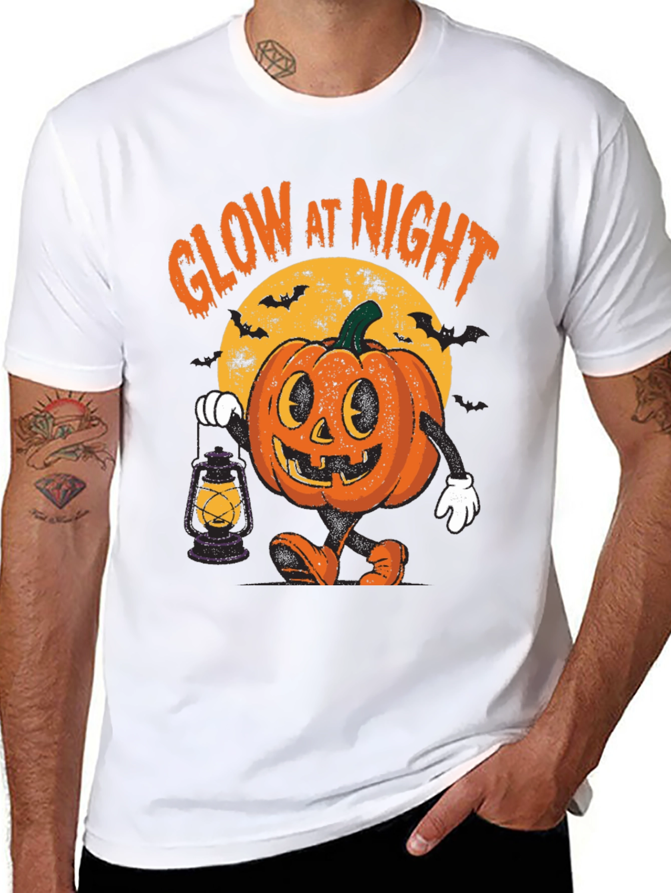 Glow In The Dark Halloween Pumpkin Tee