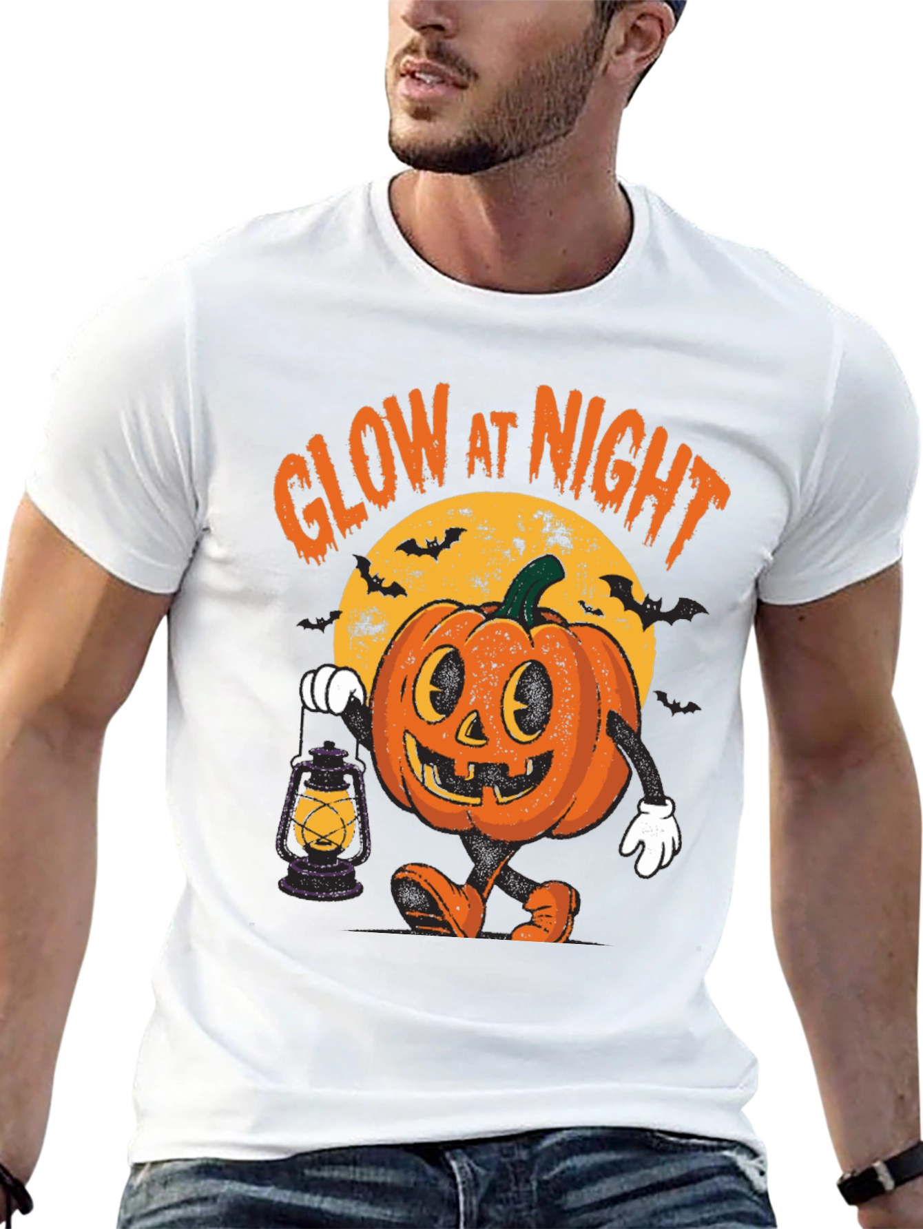 Glow In The Dark Halloween Pumpkin Tee