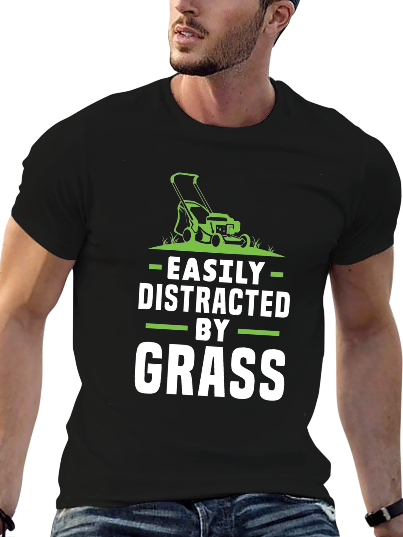 Easily Distracted by Grass Graphic T-Shirt