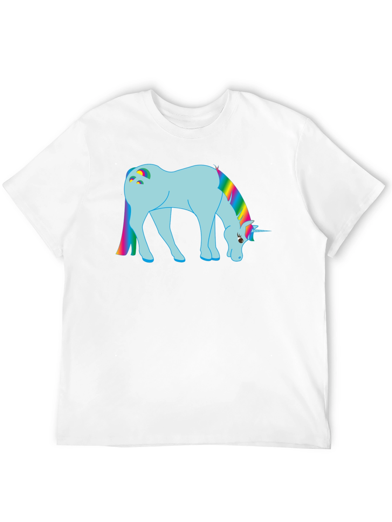 Rainbow Unicorn Graphic Tee - Black