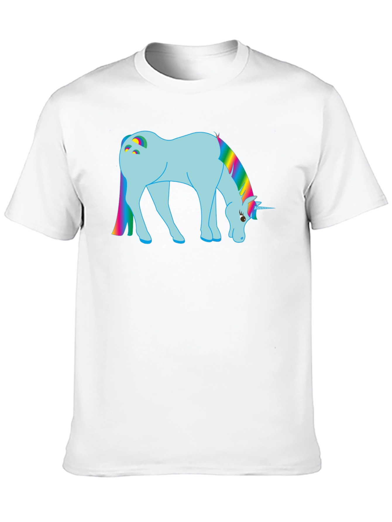 Rainbow Unicorn Graphic Tee - Black