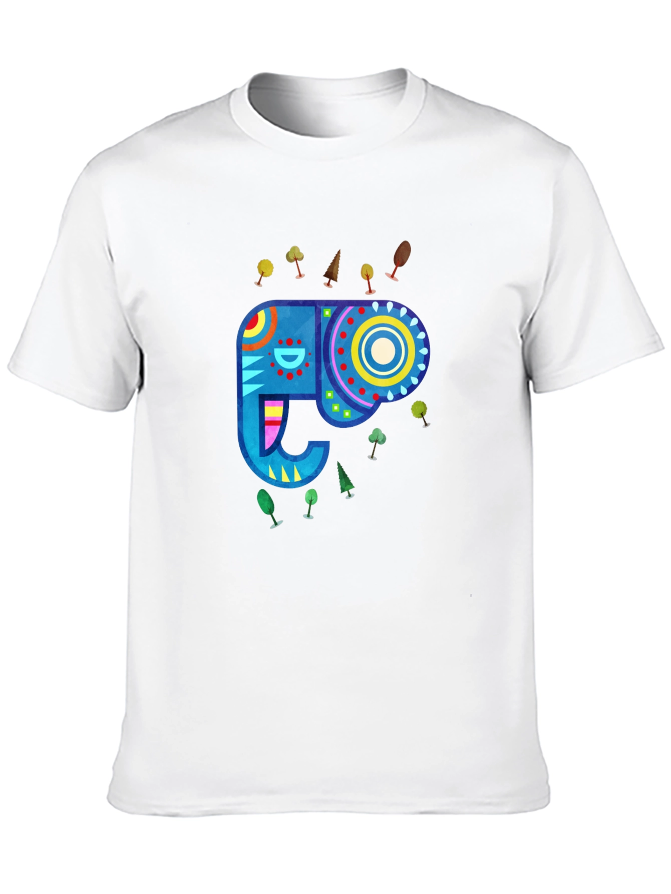 Elephant Graphic T-Shirt - Black Crew Neck Tee