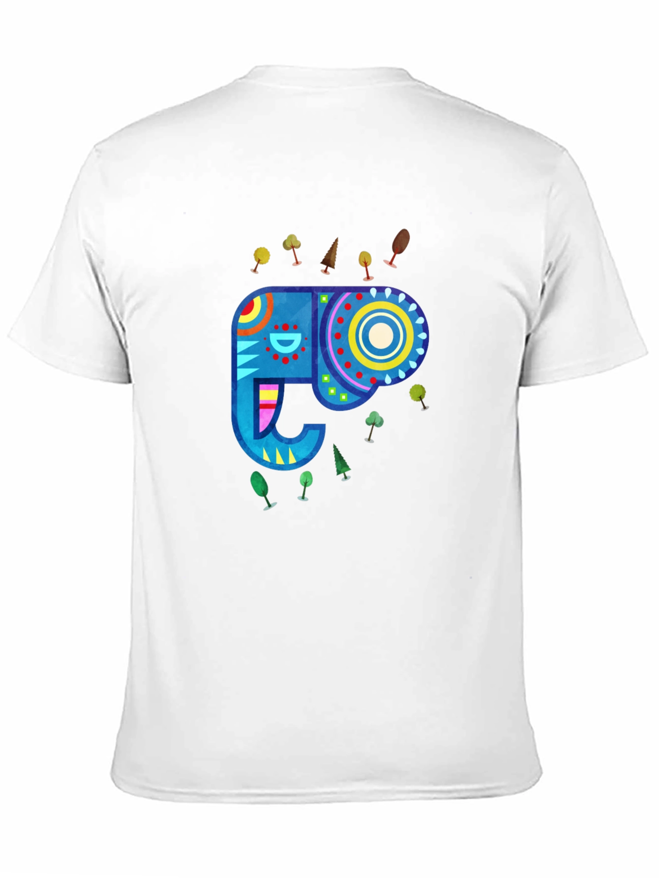 Elephant Graphic T-Shirt - Black Crew Neck Tee