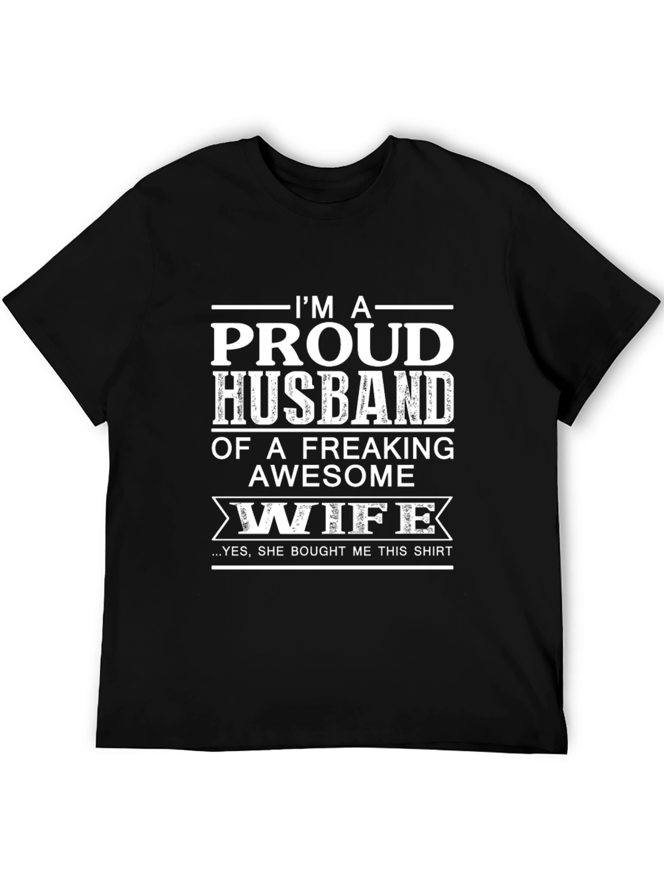 Proud Husband Graphic Tee - Awesome Wife Gift