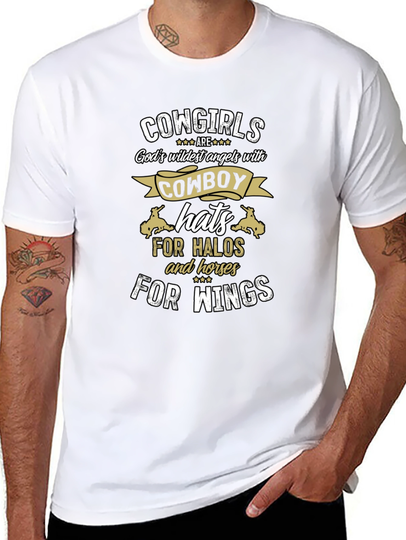 Cowgirl Angel T-Shirt - Cowboy Hat Halo