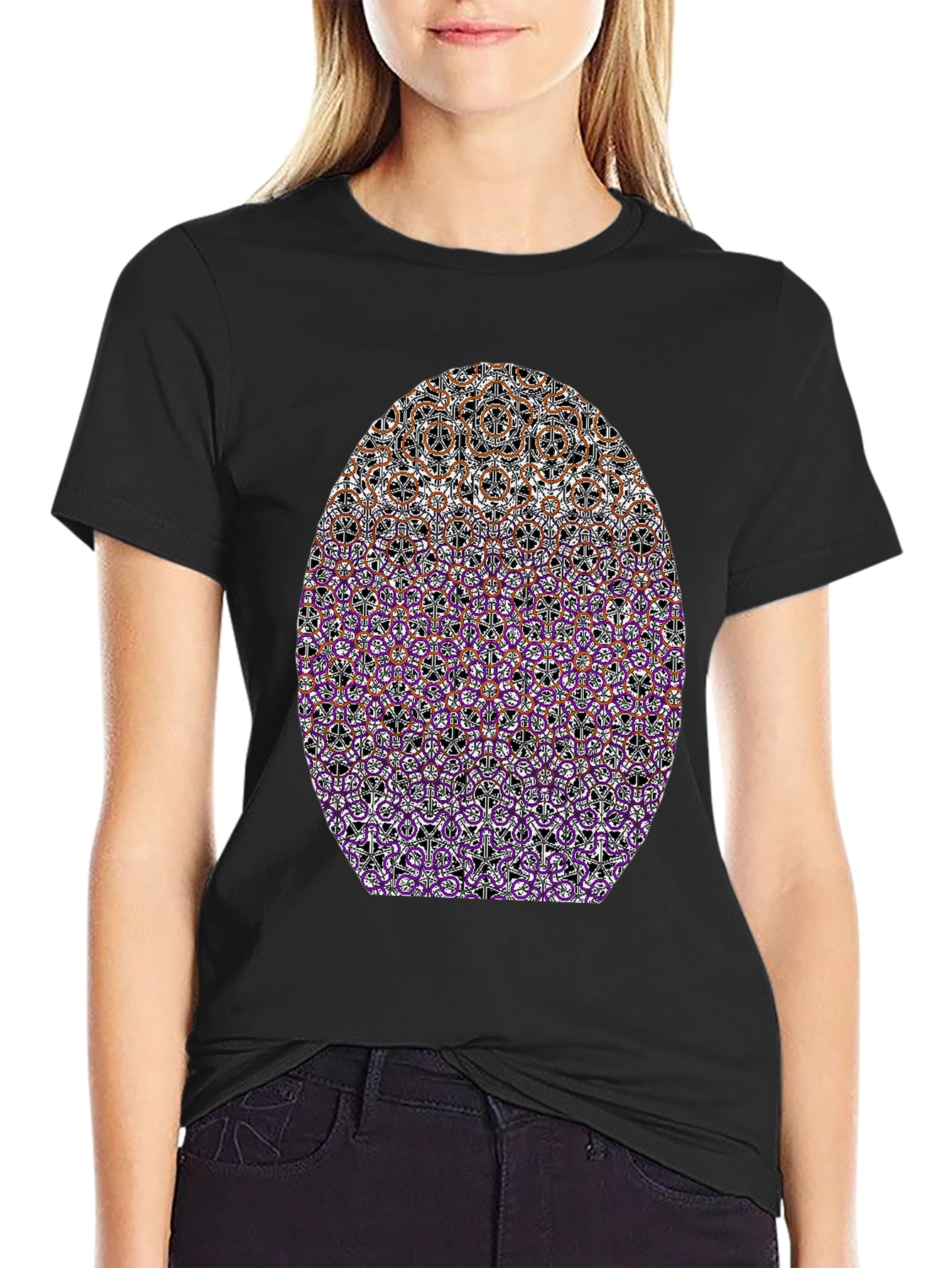Abstract Pattern Graphic Tee - Stylish Casual Wear