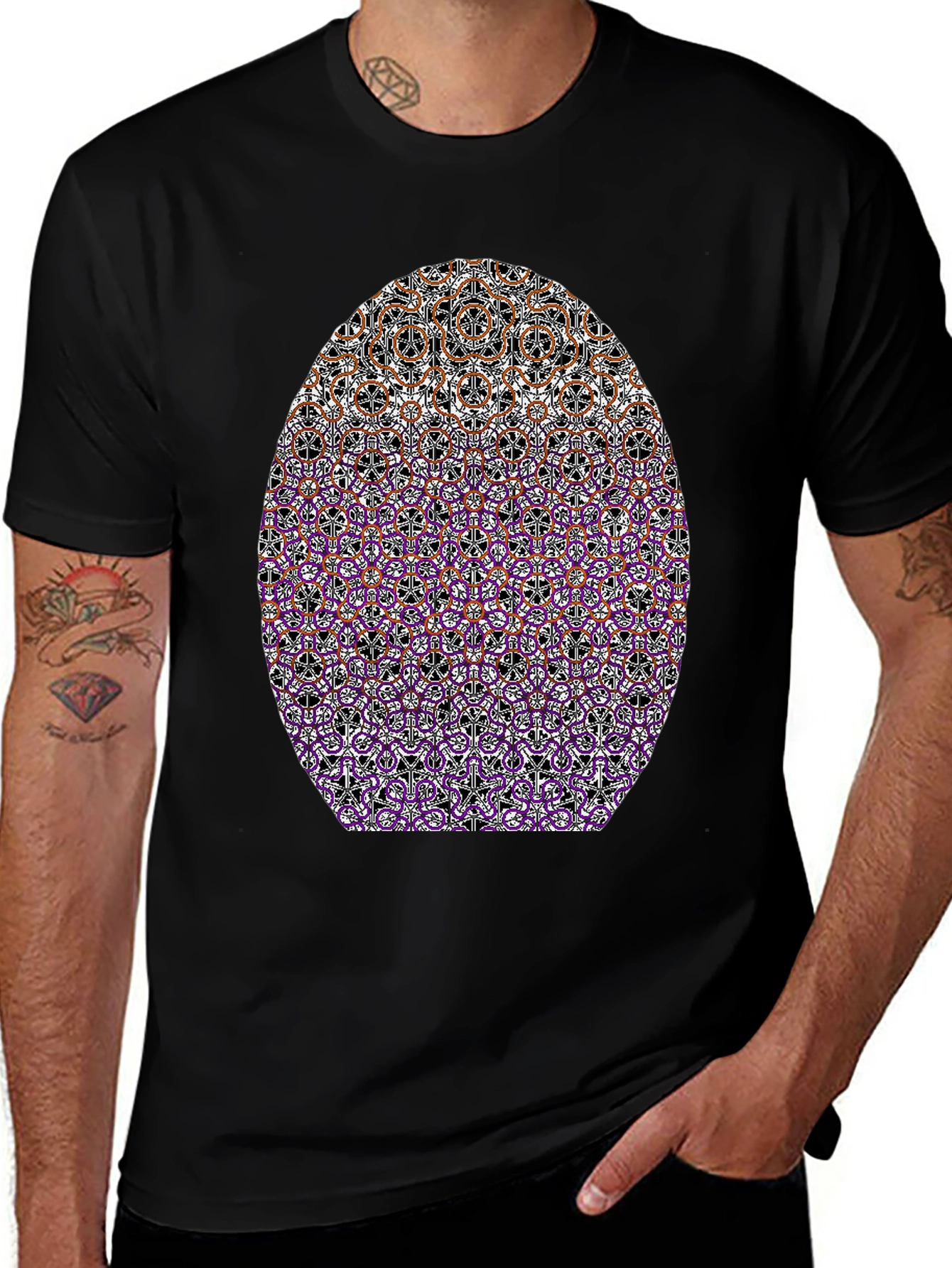 Abstract Pattern Graphic Tee - Stylish Casual Wear