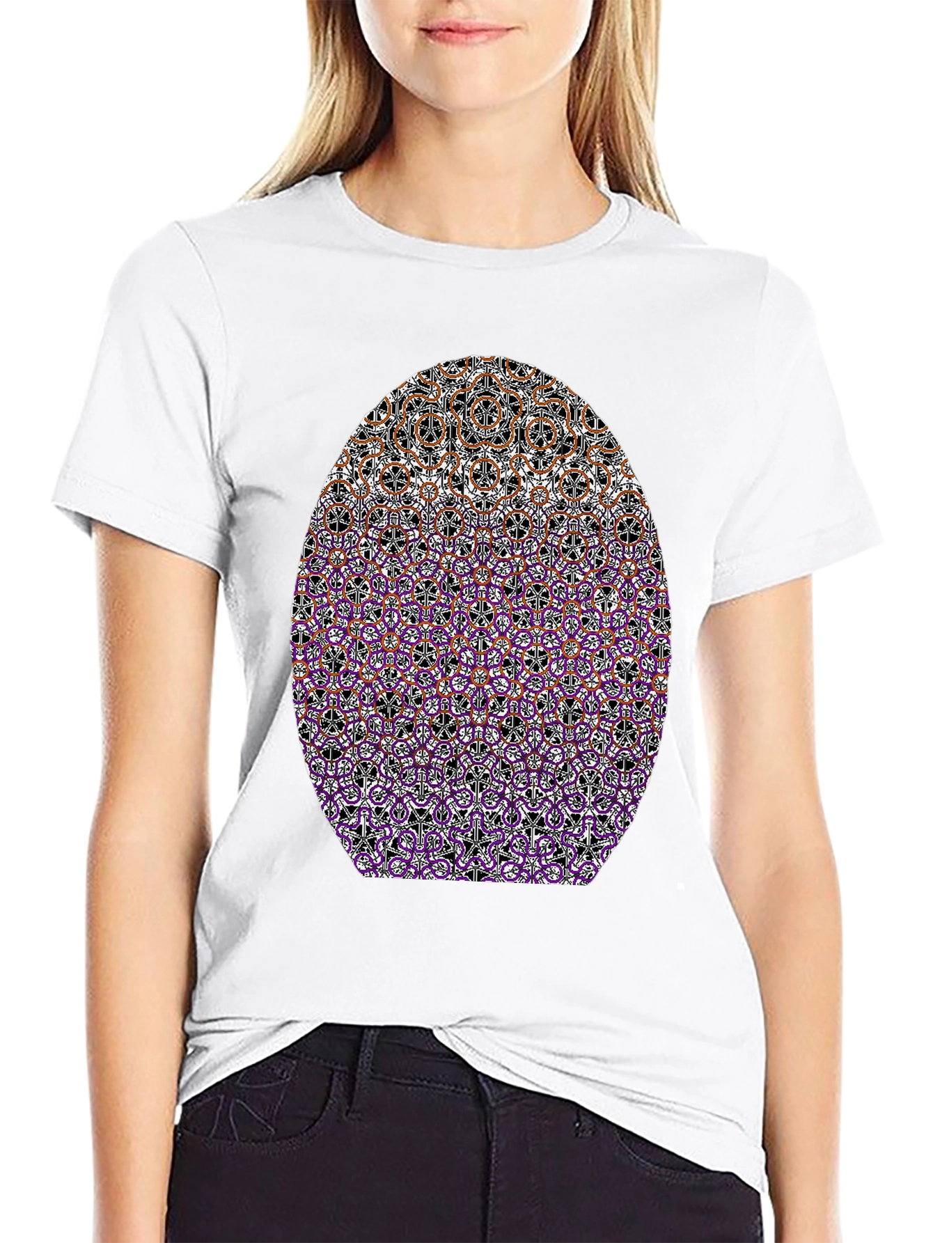 Abstract Pattern Graphic Tee - Stylish Casual Wear