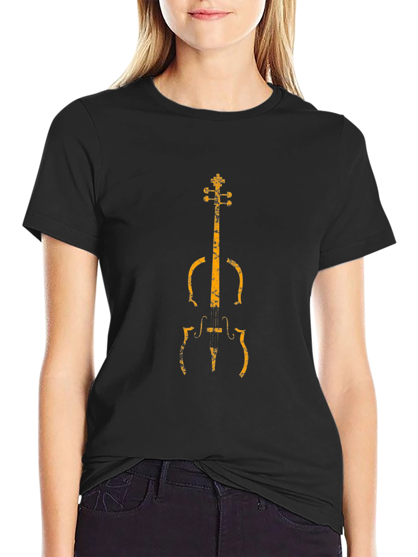 Cello Graphic Tee - Musical Instrument Shirt