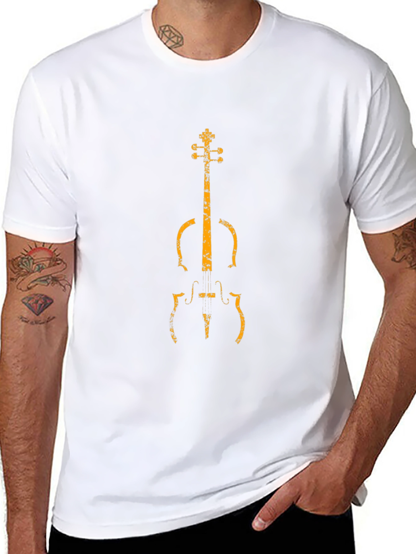 Cello Graphic Tee - Musical Instrument Shirt