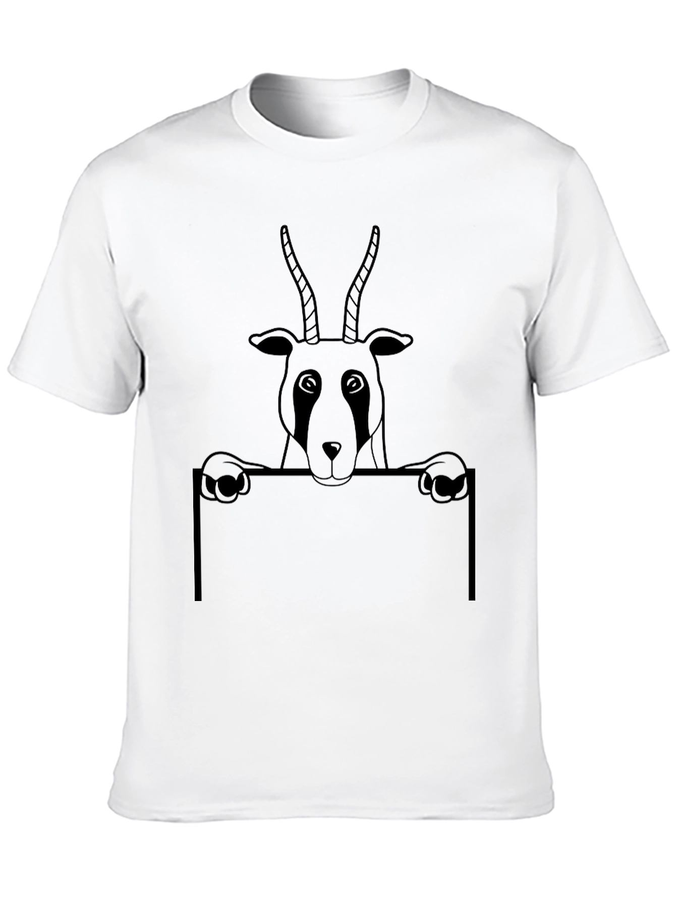Black Antelope Graphic Print T-Shirt