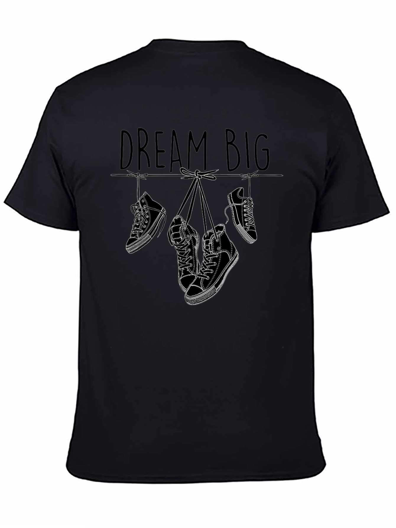 Dream Big Sneaker Graphic Tee - Stylish Black T-Shirt