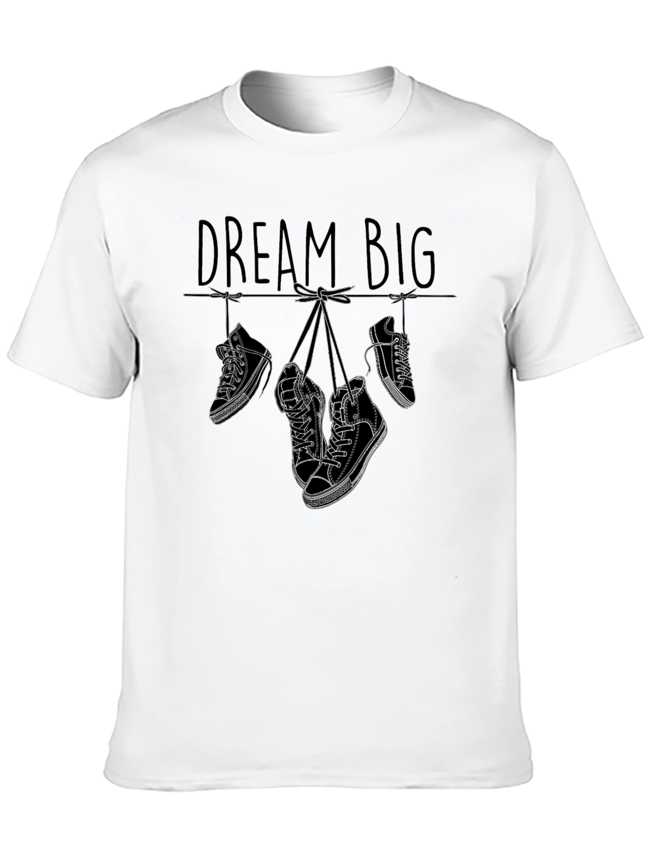 Dream Big Sneaker Graphic Tee - Stylish Black T-Shirt