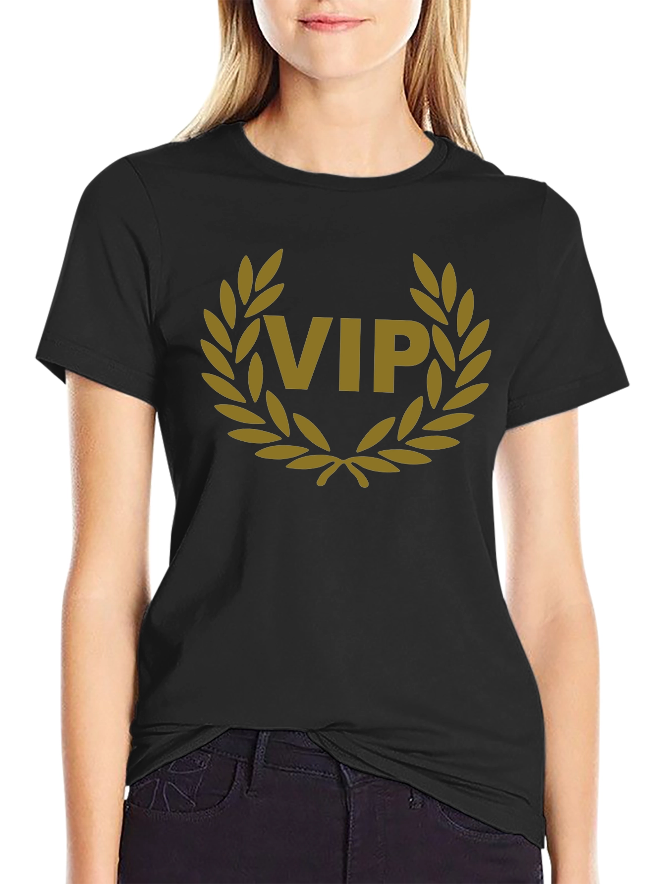 VIP Laurel Wreath Graphic Tee - Premium Cotton Blend