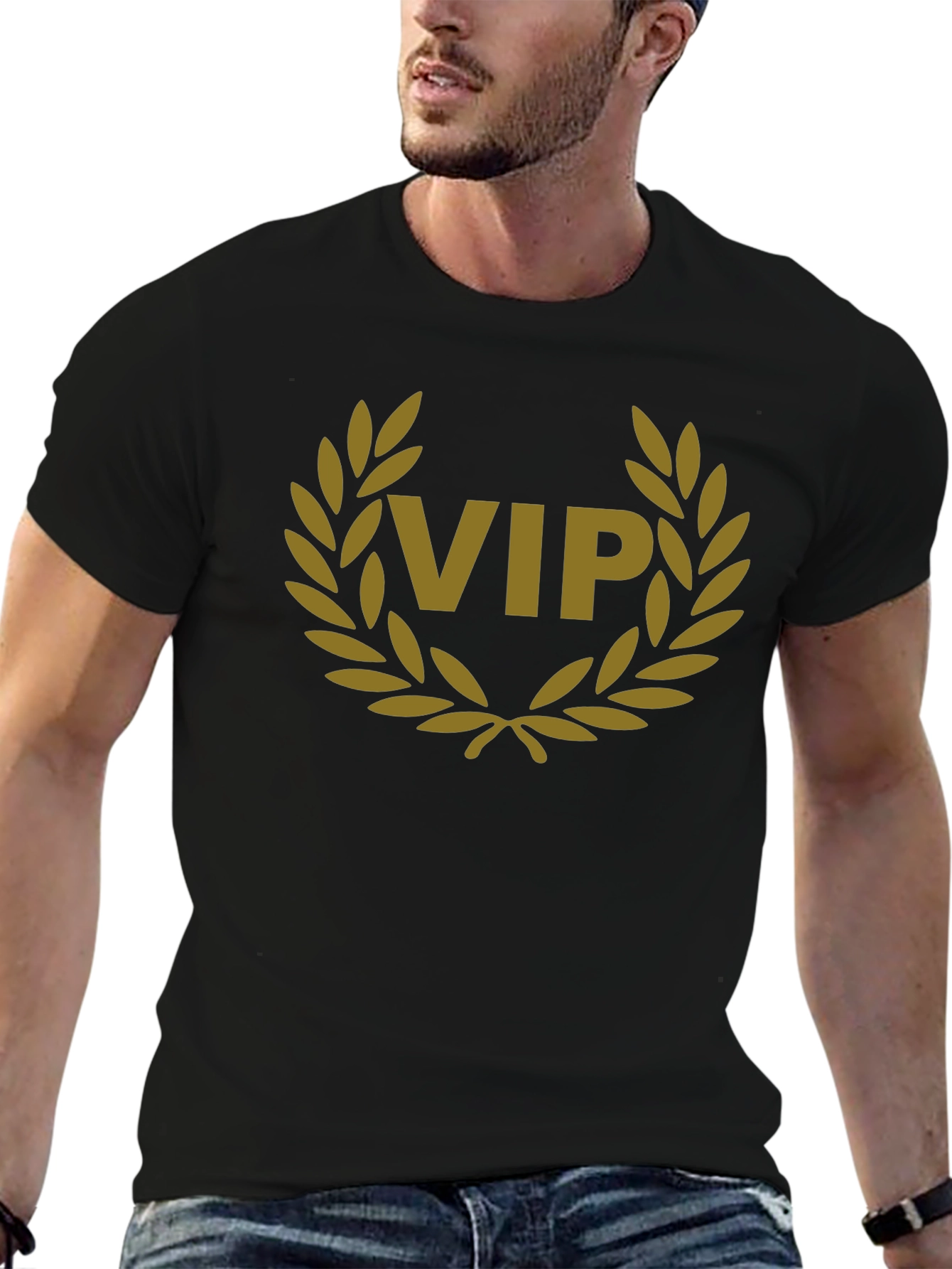 VIP Laurel Wreath Graphic Tee - Premium Cotton Blend
