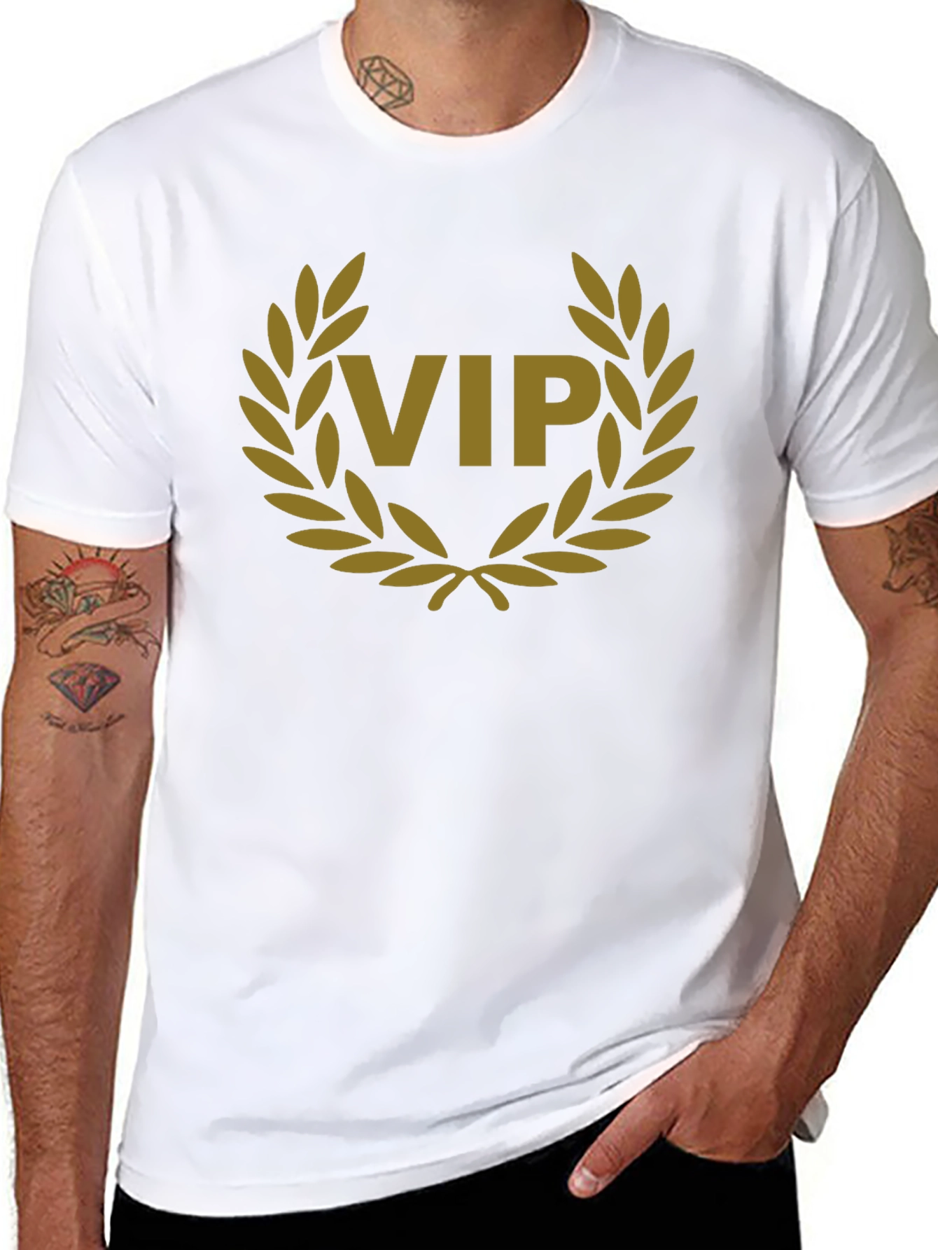 VIP Laurel Wreath Graphic Tee - Premium Cotton Blend