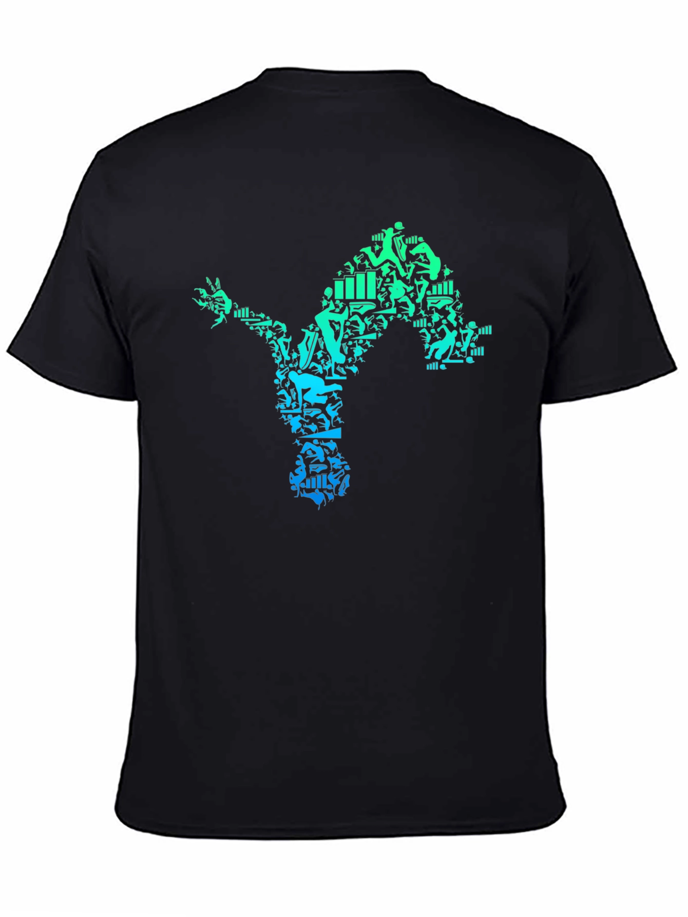 Athlete Silhouette Black Graphic Tee