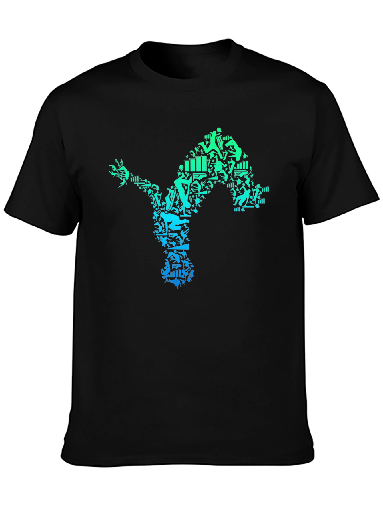 Athlete Silhouette Black Graphic Tee
