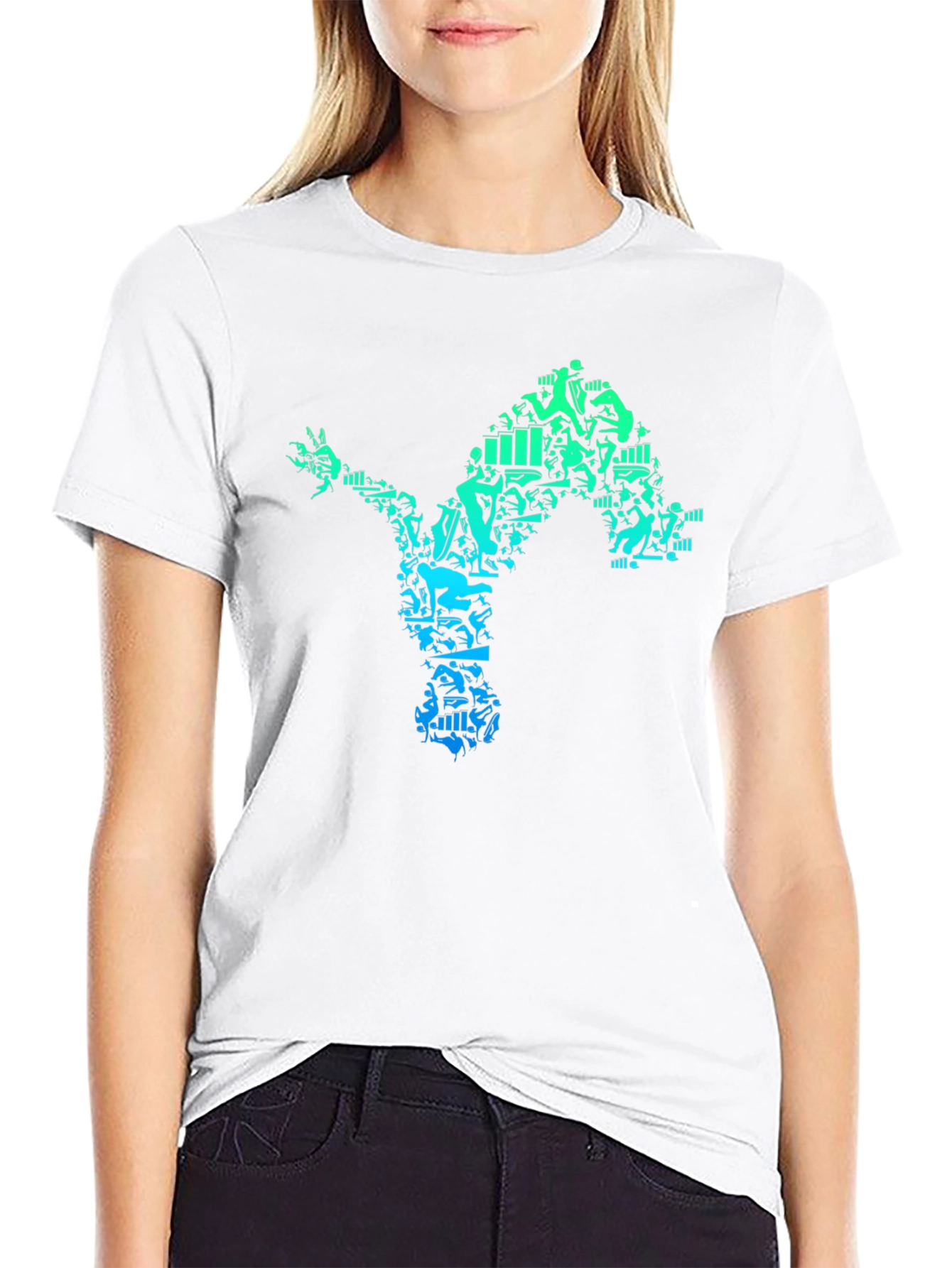Athlete Silhouette Black Graphic Tee