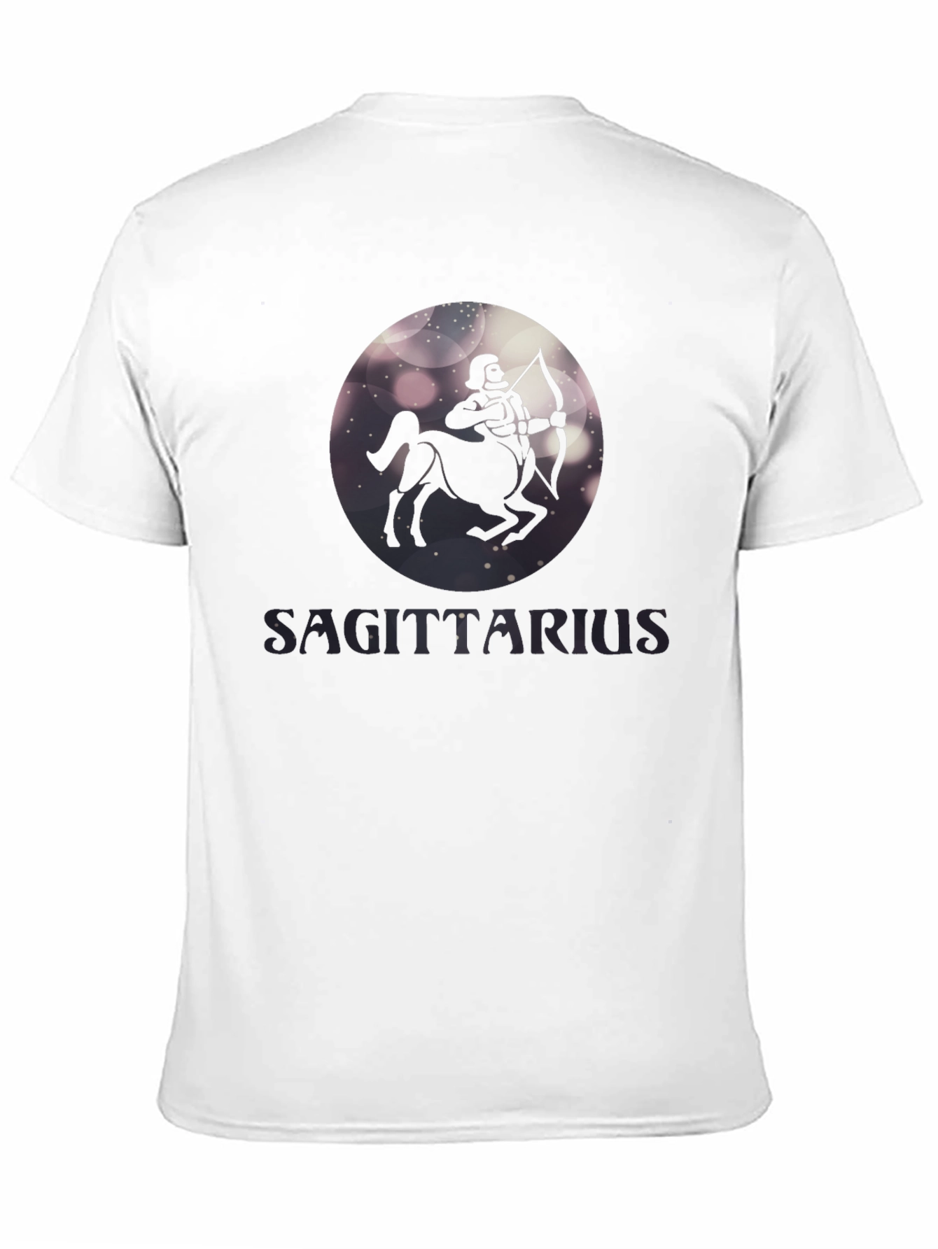 Sagittarius Zodiac Graphic Tee - Black Cotton Blend Shirt