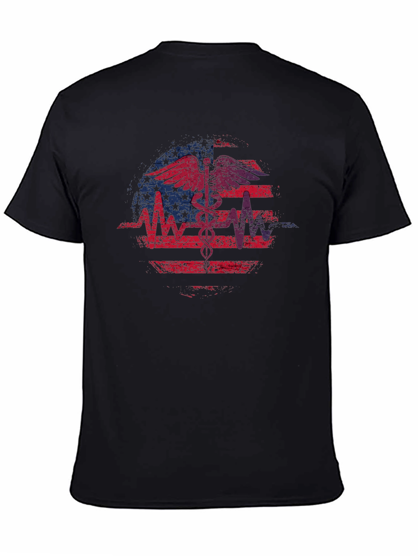 Distressed American Flag Medical T-Shirt