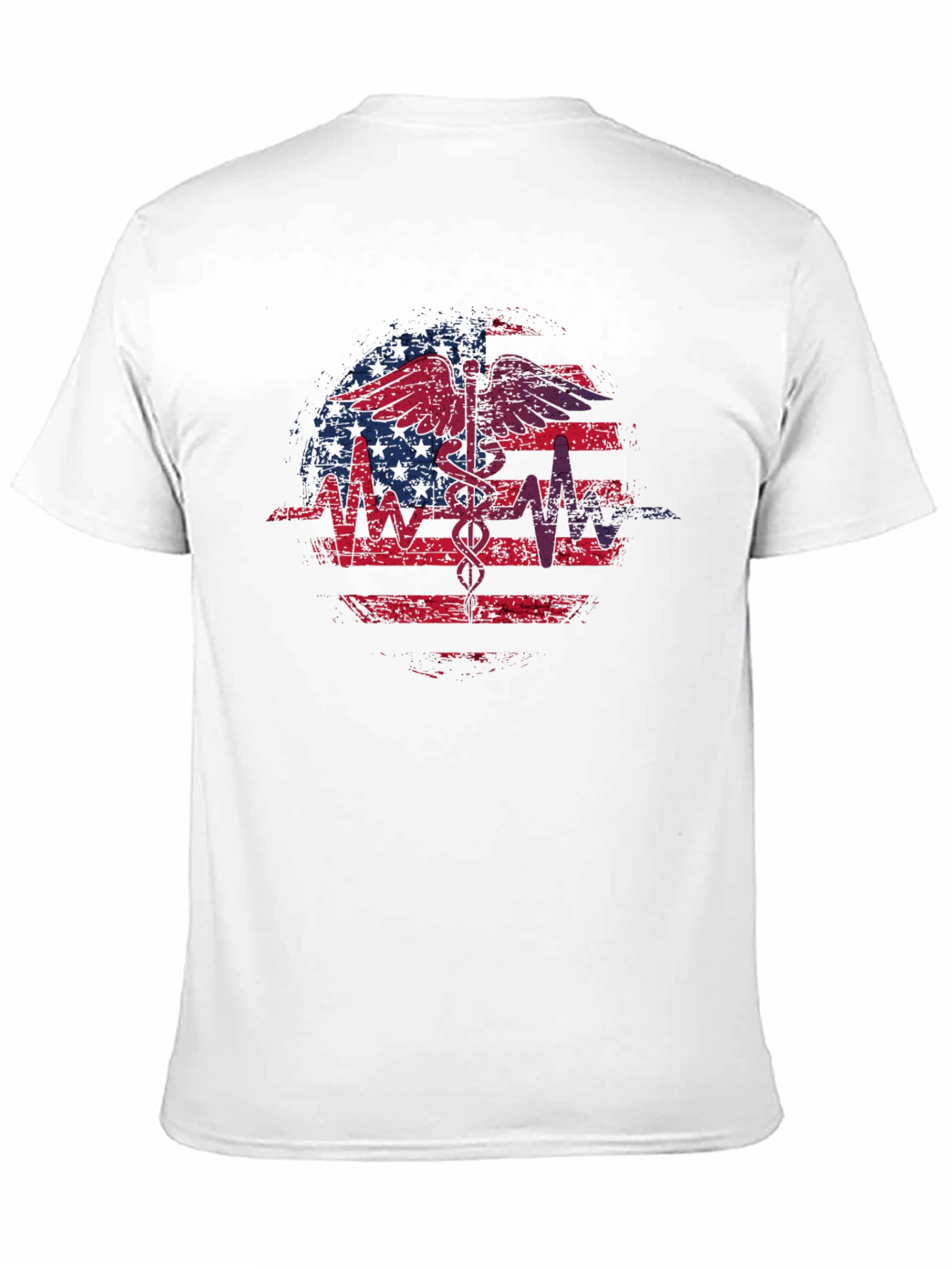 Distressed American Flag Medical T-Shirt