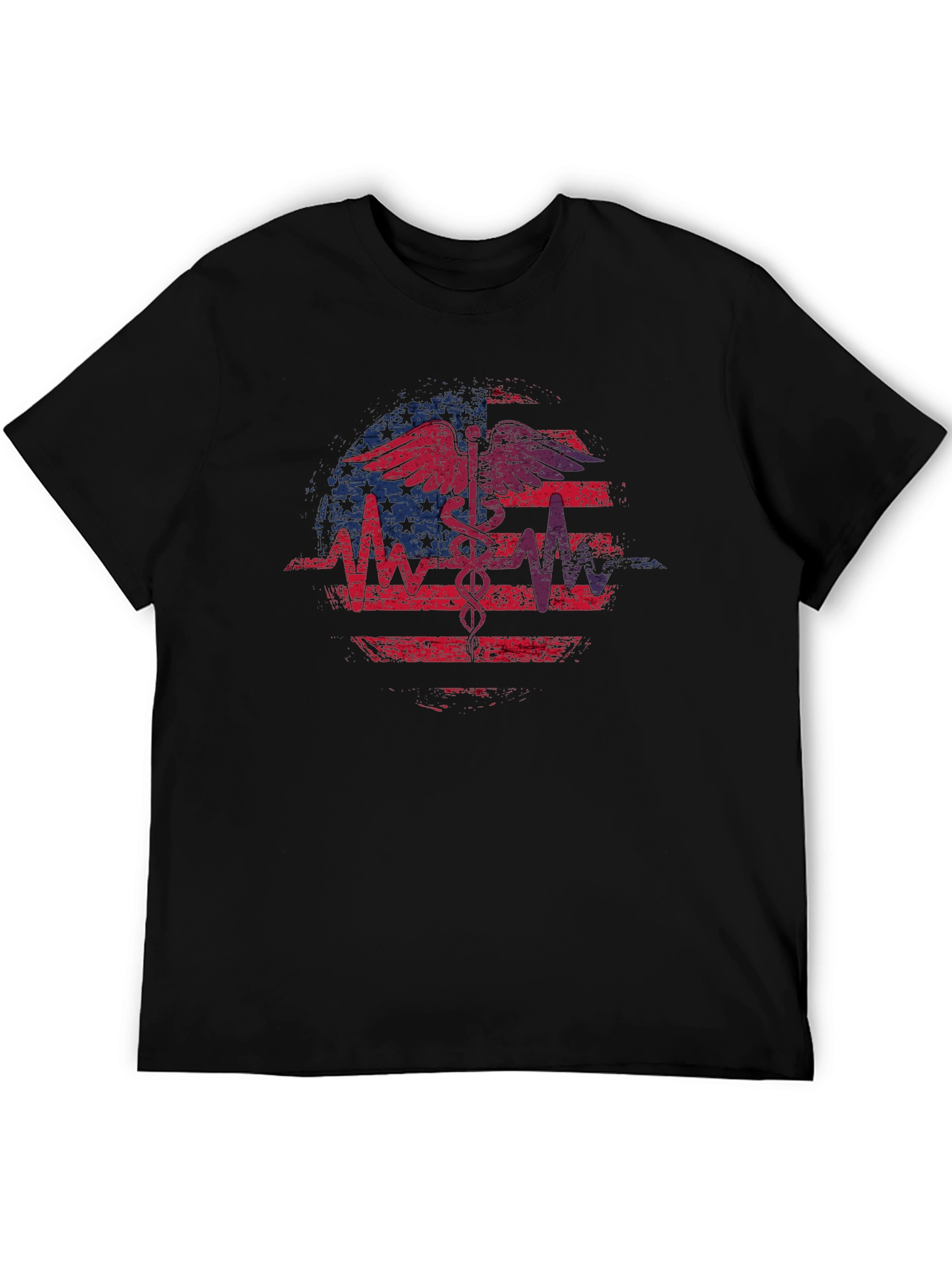 Distressed American Flag Medical T-Shirt