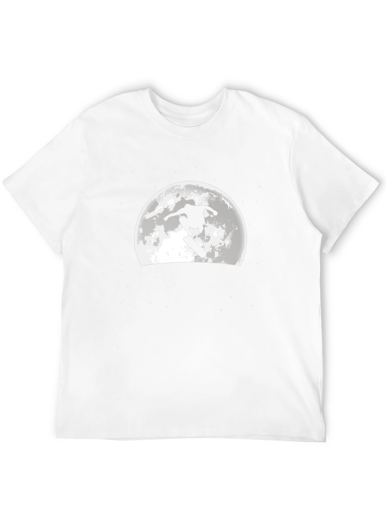 Skateboarder Moon Graphic Black T-Shirt