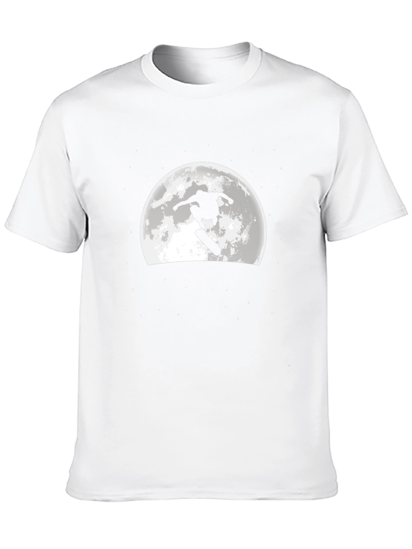 Skateboarder Moon Graphic Black T-Shirt