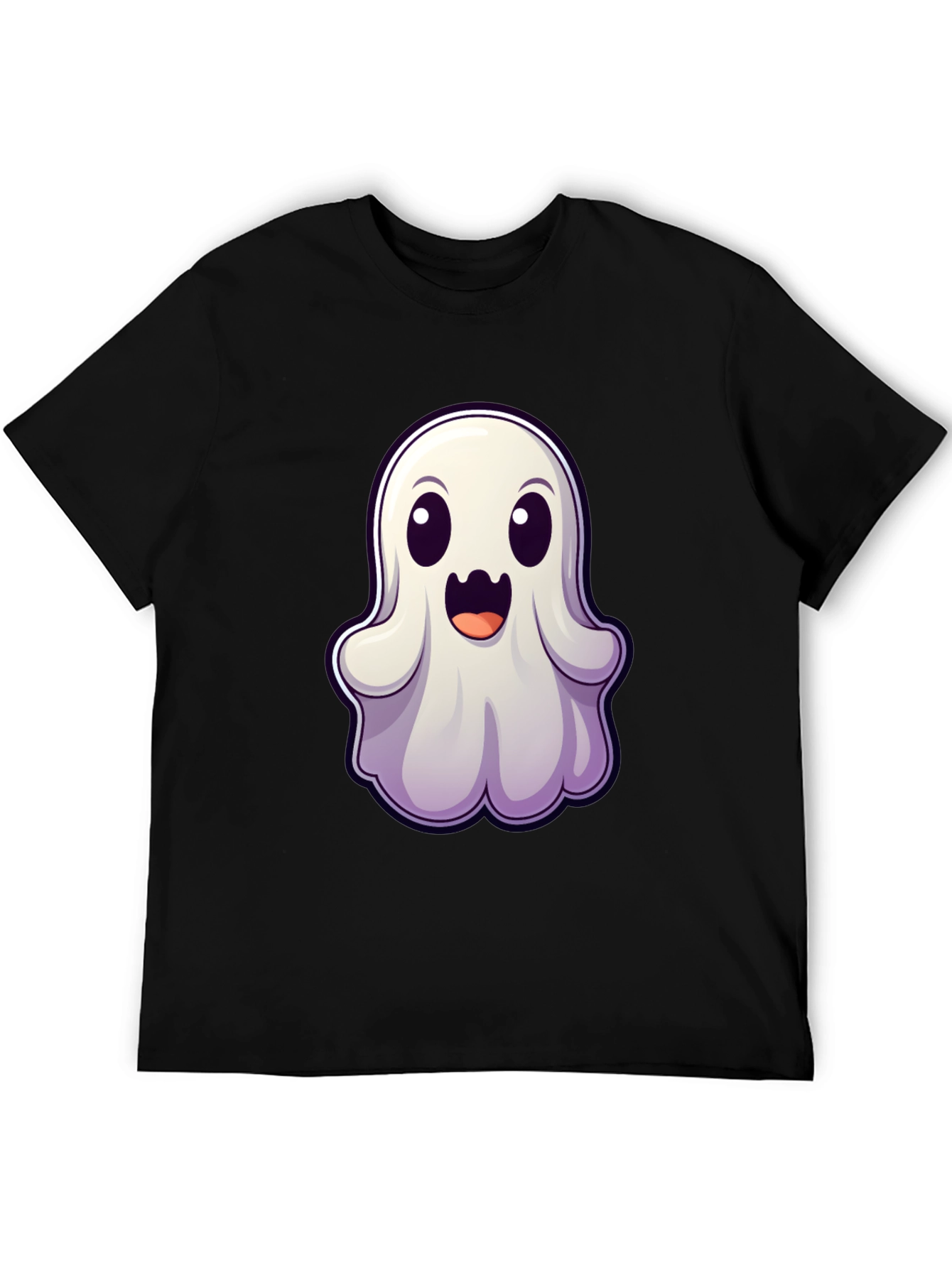 Cute Ghost Graphic Tee - Halloween Fun!
