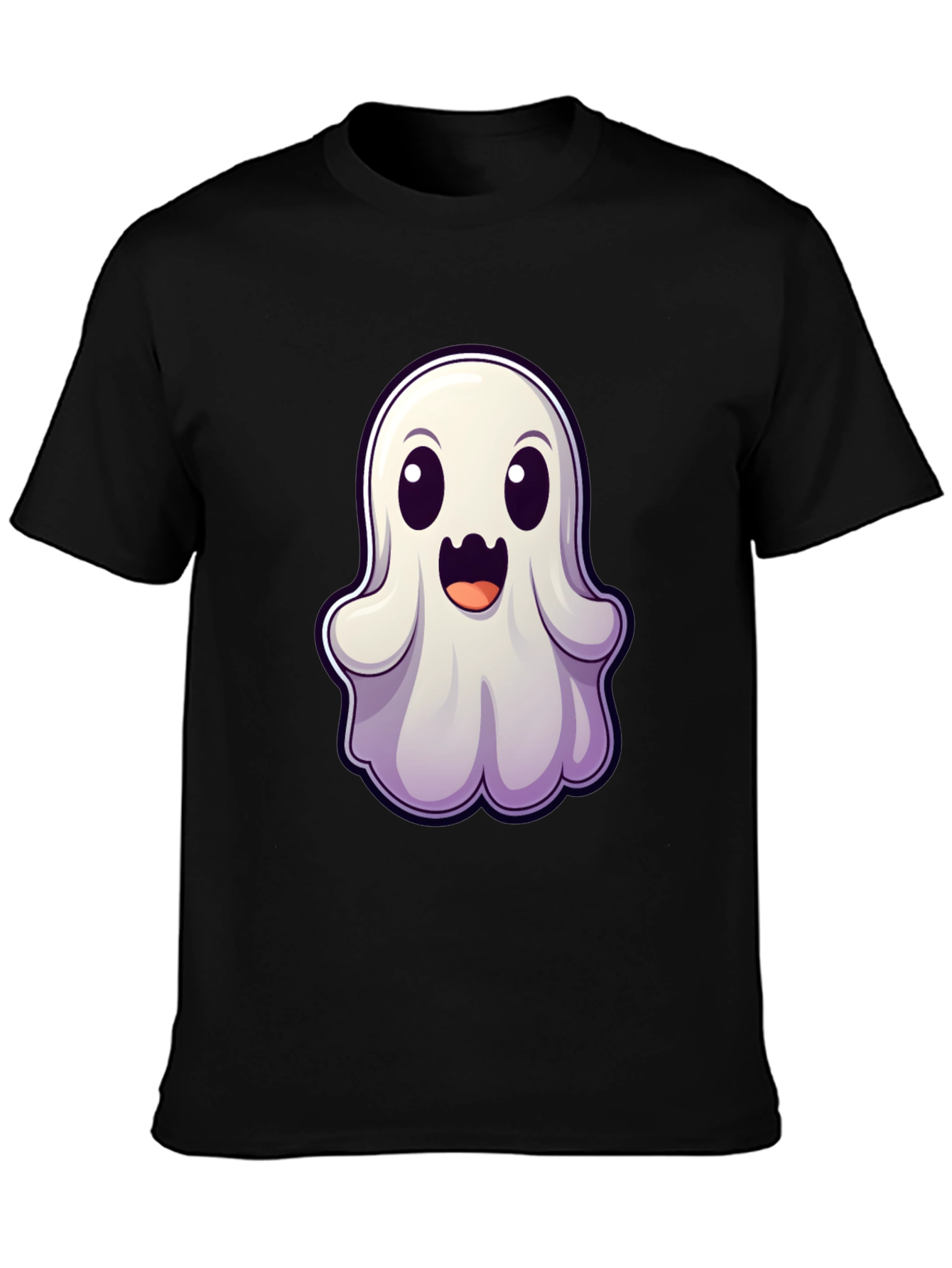 Cute Ghost Graphic Tee - Halloween Fun!