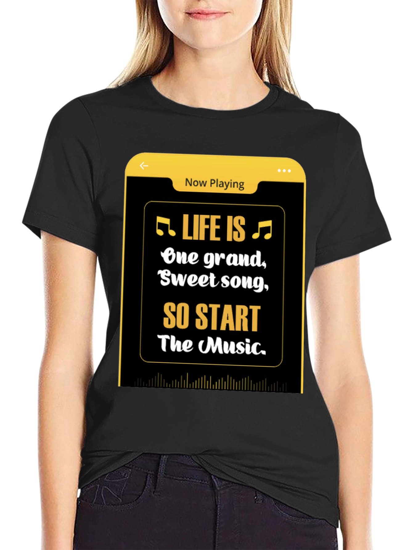 Life is Music Graphic Tee - Black