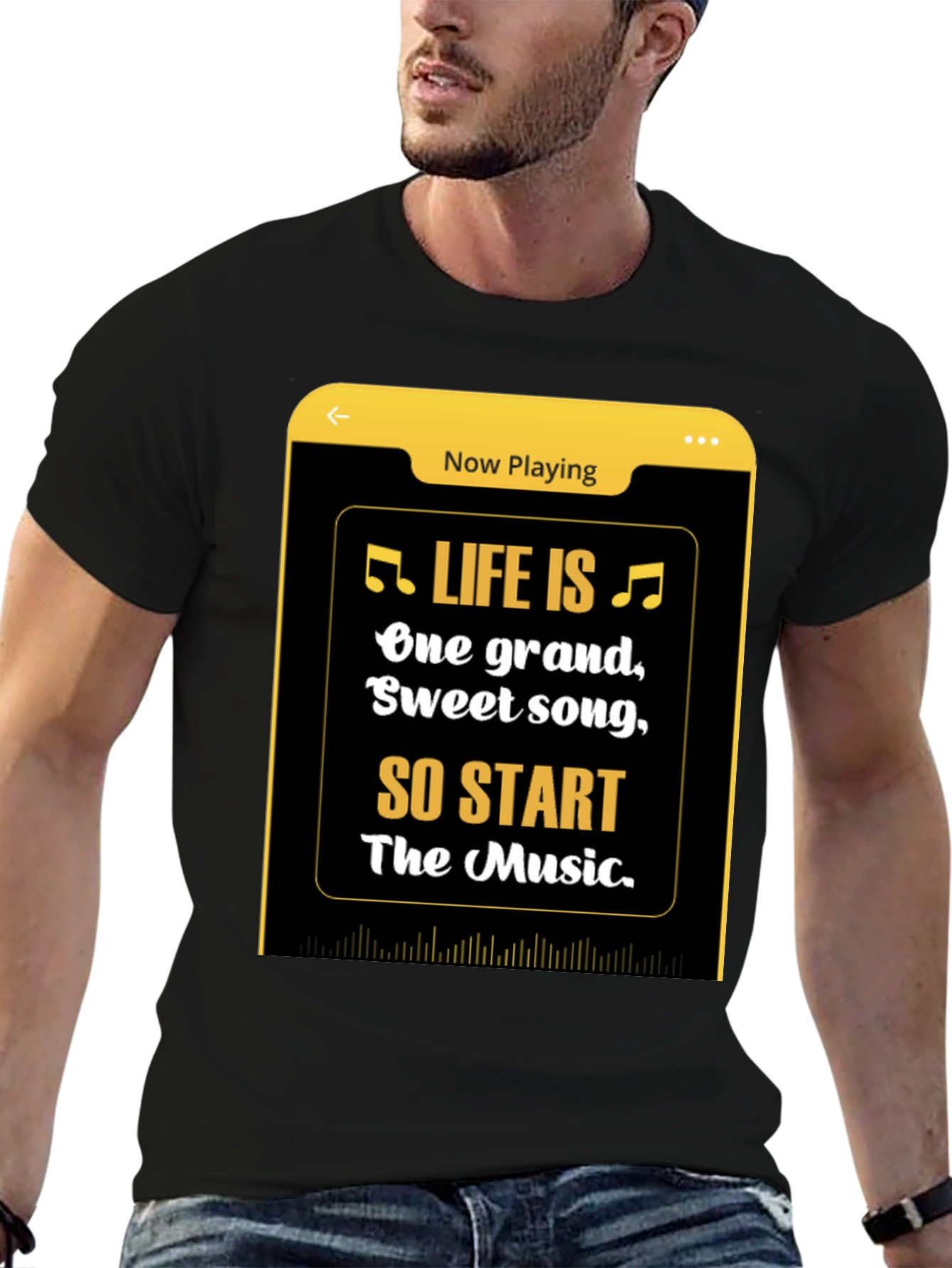 Life is Music Graphic Tee - Black