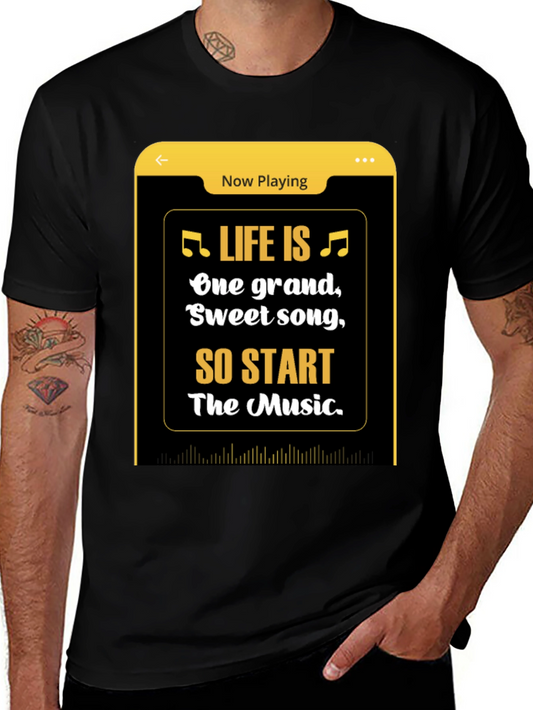 Life is Music Graphic Tee - Black