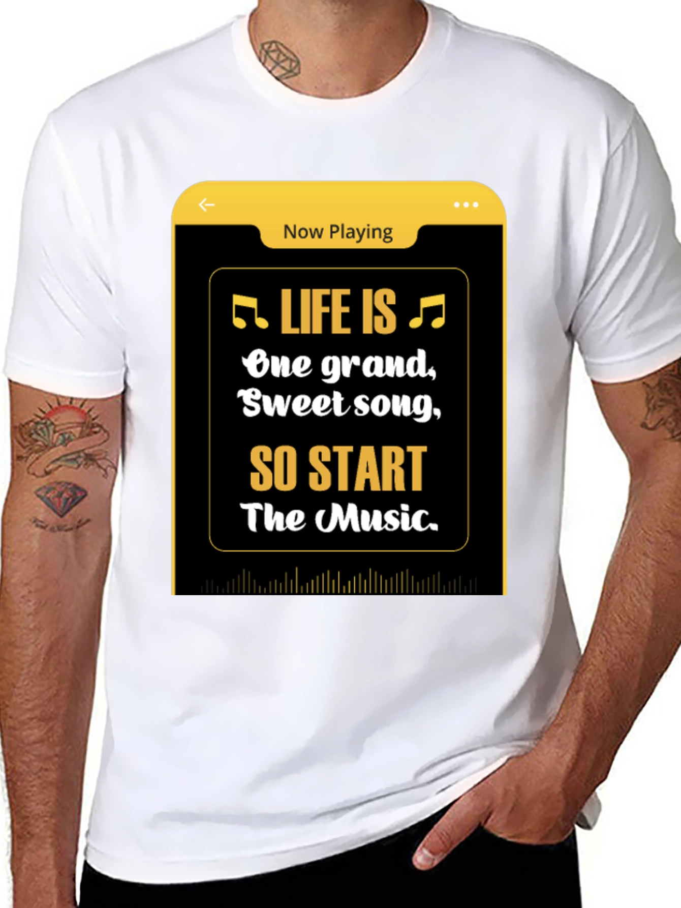 Life is Music Graphic Tee - Black